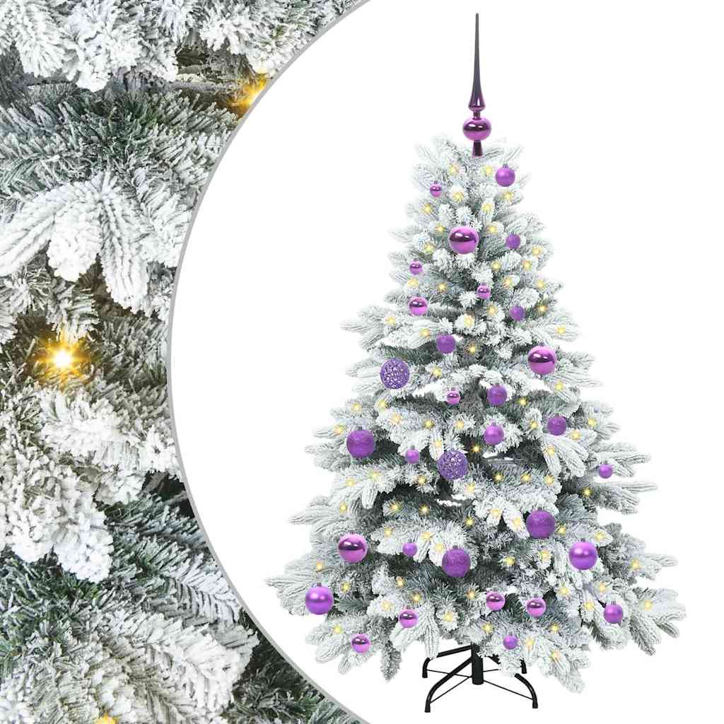 Vidaxl kunstkerstboom met 150 led met standaard wit 120 cm pe en pvc