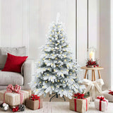 Vidaxl kunstkerstboom met 150 led met standaard wit 150 cm pe en pvc