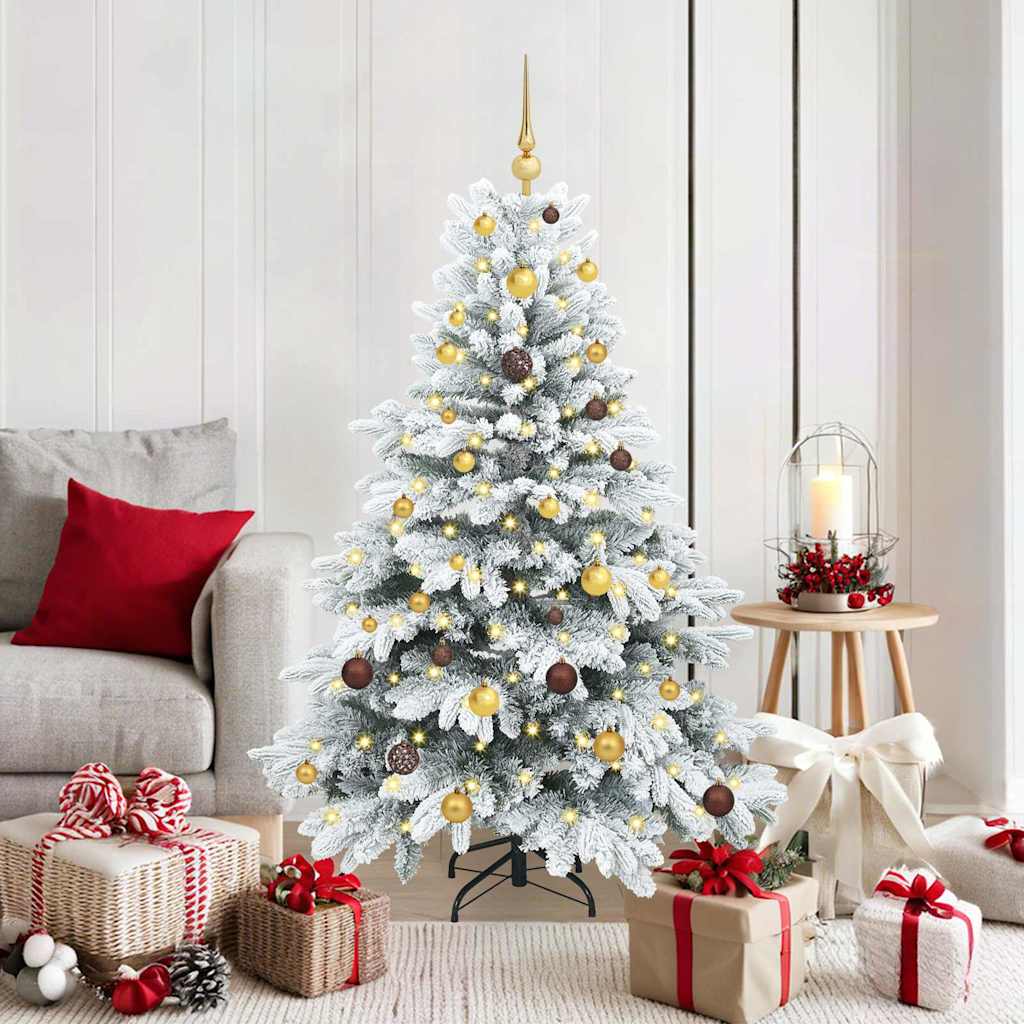 Vidaxl kunstkerstboom met 150 led met standaard wit 150 cm pe en pvc