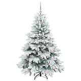 Vidaxl kunstkerstboom met 150 led met standaard wit 150 cm pe en pvc