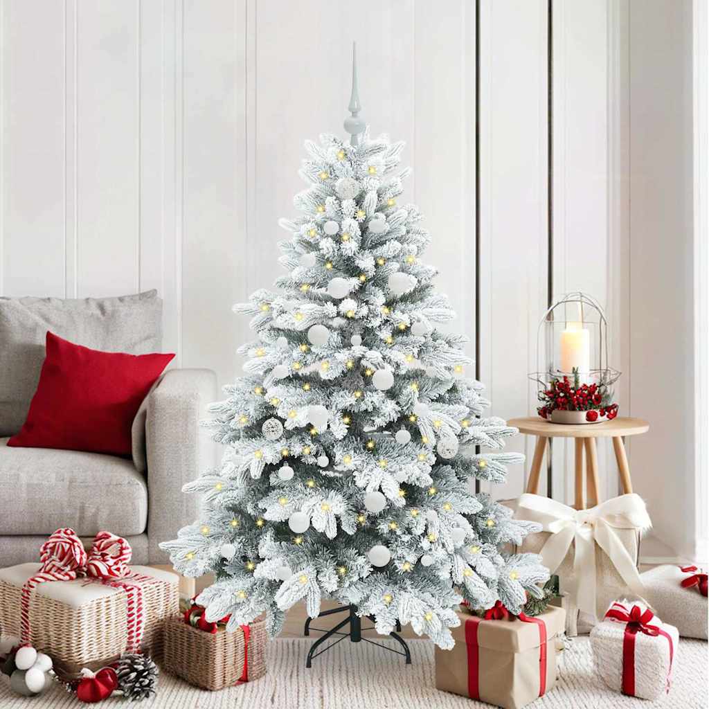 Vidaxl kunstkerstboom met 150 led met standaard wit 150 cm pe en pvc