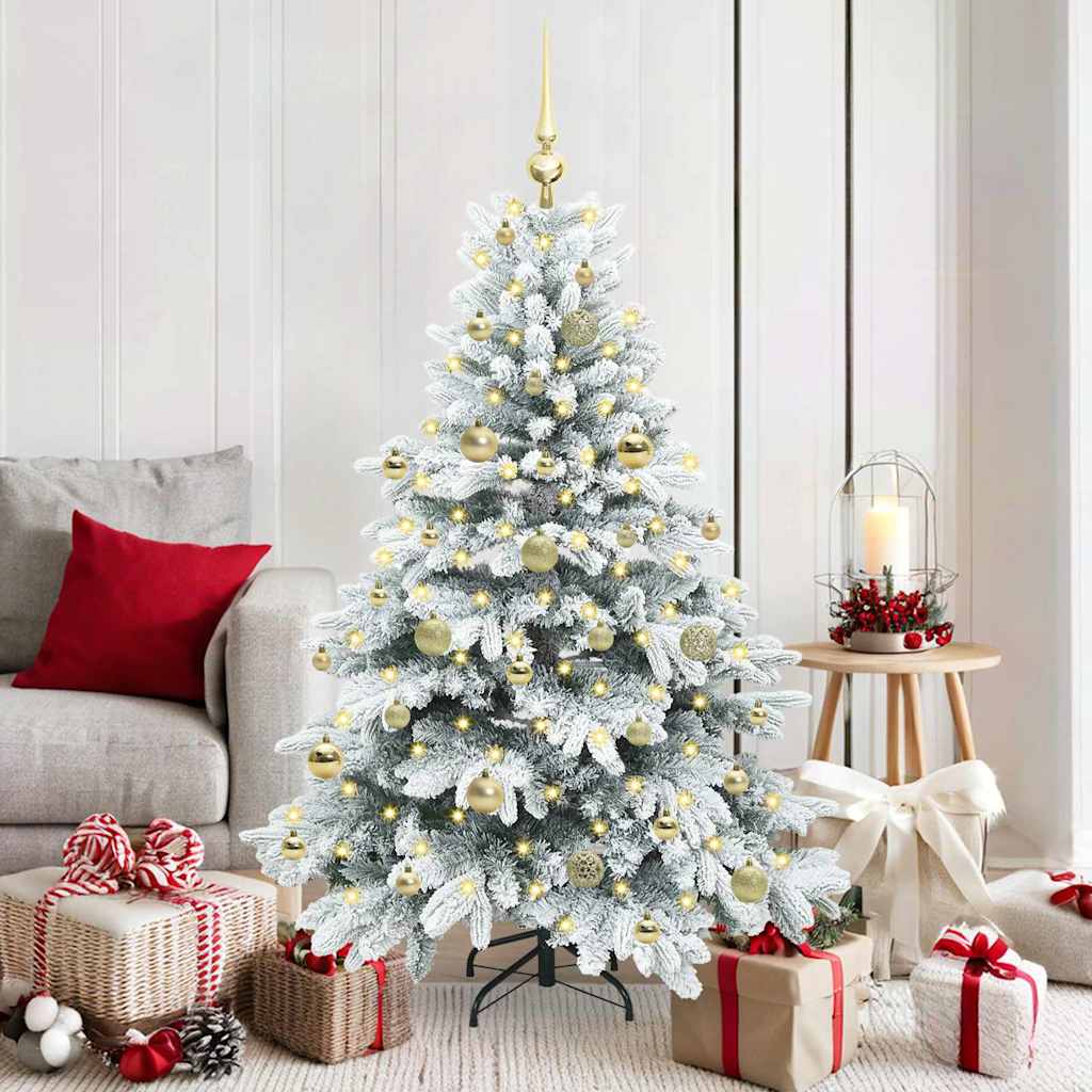 Vidaxl kunstkerstboom met 150 led met standaard wit 150 cm pe en pvc
