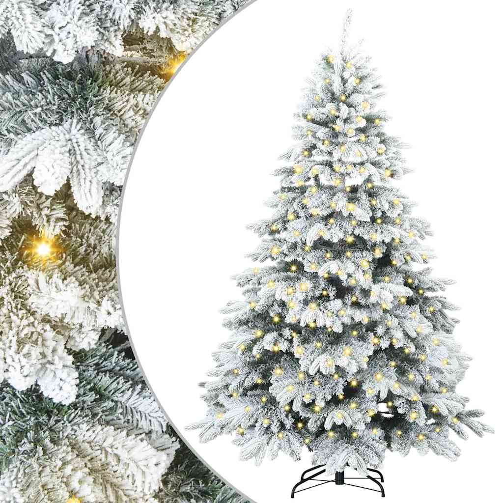 Vidaxl kunstkerstboom met 300 led met standaard wit 180 cm pe en pvc