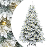 Vidaxl kunstkerstboom met 300 led met standaard wit 180 cm pe en pvc