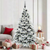 Vidaxl kunstkerstboom met 300 led met standaard wit 180 cm pe en pvc