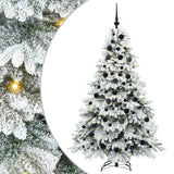 Vidaxl kunstkerstboom met 300 led met standaard wit 180 cm pe en pvc
