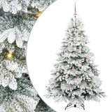 Vidaxl kunstkerstboom met 300 led met standaard wit 180 cm pe en pvc