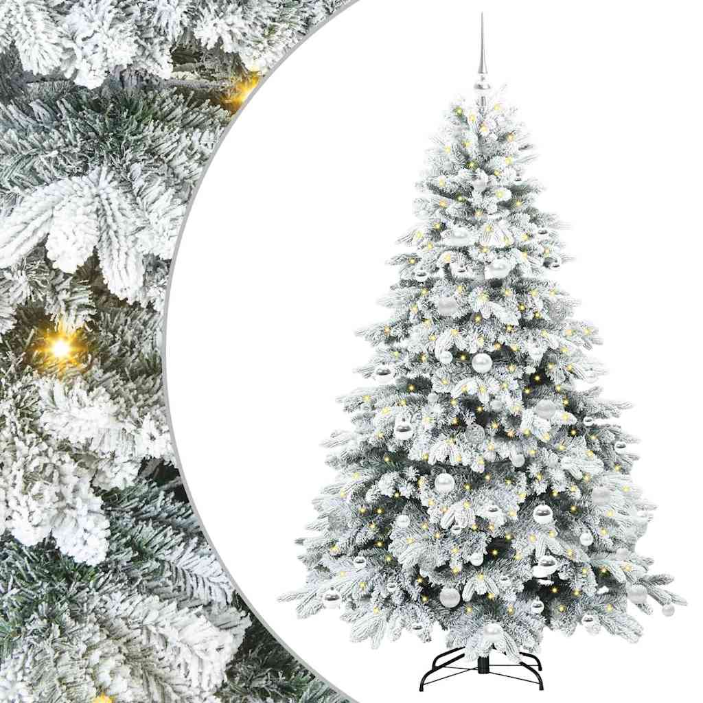 Vidaxl kunstkerstboom met 300 led met standaard wit 180 cm pe en pvc