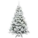 Vidaxl kunstkerstboom met 300 led met standaard wit 180 cm pe en pvc