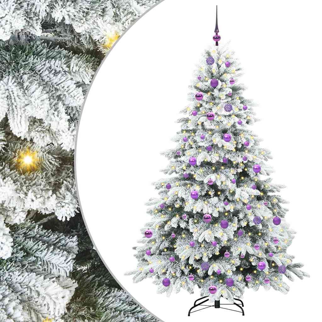 Vidaxl kunstkerstboom met 300 led met standaard wit 180 cm pe en pvc