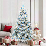 Vidaxl kunstkerstboom met 300 led met standaard wit 180 cm pe en pvc