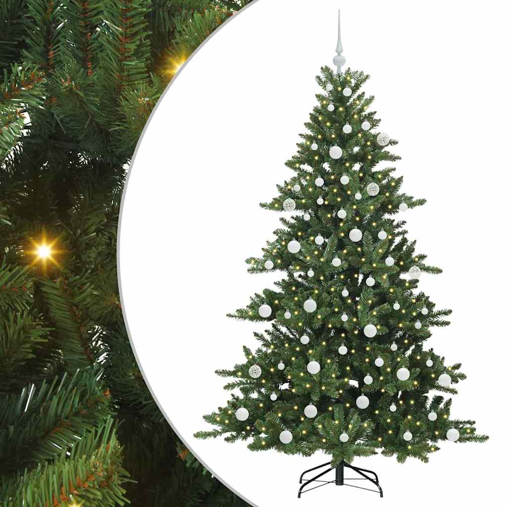 Vidaxl kunstmatige inklapbare kerstboom groen 180 cm pvc en staal