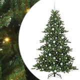 Vidaxl kunstmatige inklapbare kerstboom groen 180 cm pvc en staal
