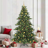 Vidaxl kunstmatige inklapbare kerstboom groen 210 cm pvc en staal