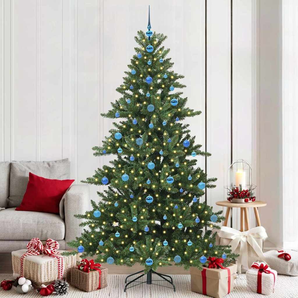 Vidaxl kunstmatige inklapbare kerstboom groen 210 cm pvc en staal