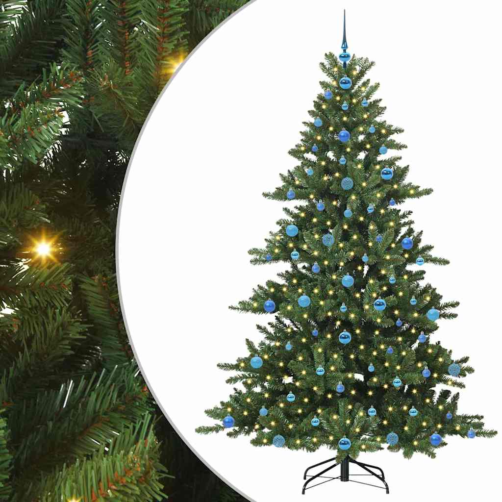 Vidaxl kunstmatige inklapbare kerstboom groen 210 cm pvc en staal