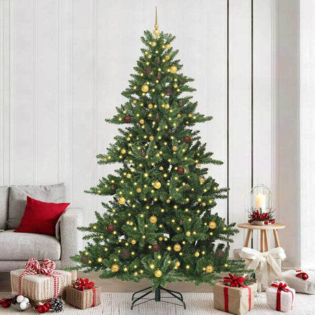 Vidaxl kunstmatige inklapbare kerstboom groen 240 cm pvc en staal