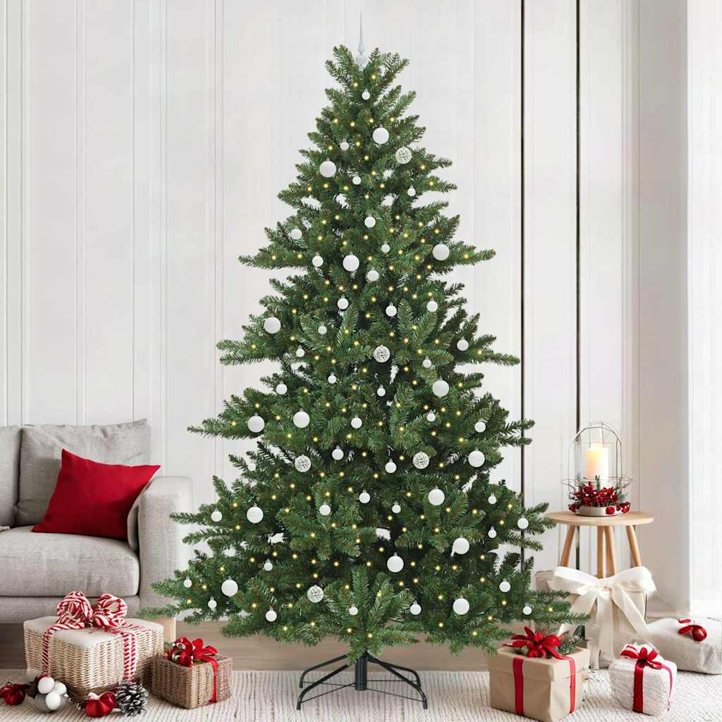 Vidaxl kunstmatige inklapbare kerstboom groen 240 cm pvc en staal