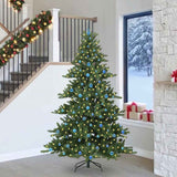 Vidaxl kunstmatige inklapbare kerstboom groen 240 cm pvc en staal