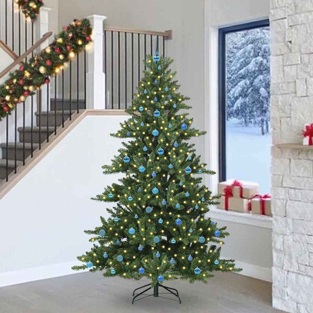 Vidaxl kunstmatige inklapbare kerstboom groen 240 cm pvc en staal