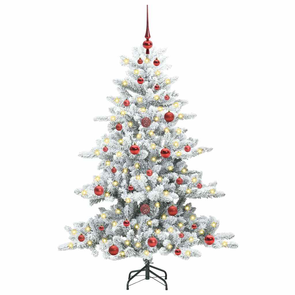Vidaxl kunstmatige inklapbare kerstboom wit 150 cm pvc en staal