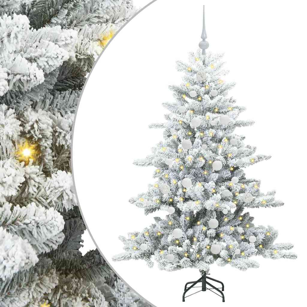 Vidaxl kunstmatige inklapbare kerstboom wit 150 cm pvc en staal