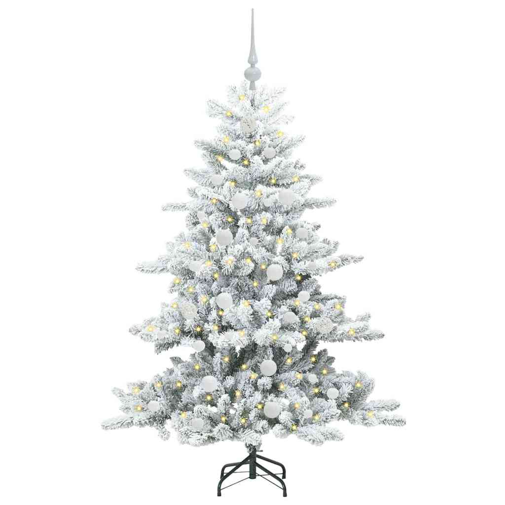 Vidaxl kunstmatige inklapbare kerstboom wit 150 cm pvc en staal