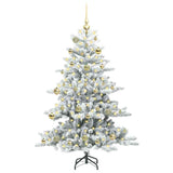 Vidaxl kunstmatige inklapbare kerstboom wit 150 cm pvc en staal