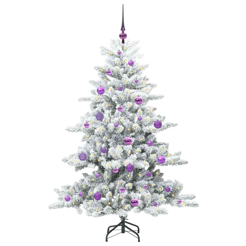 Vidaxl kunstmatige inklapbare kerstboom wit 150 cm pvc en staal