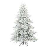 Vidaxl kunstmatige inklapbare kerstboom wit 180 cm pvc en staal