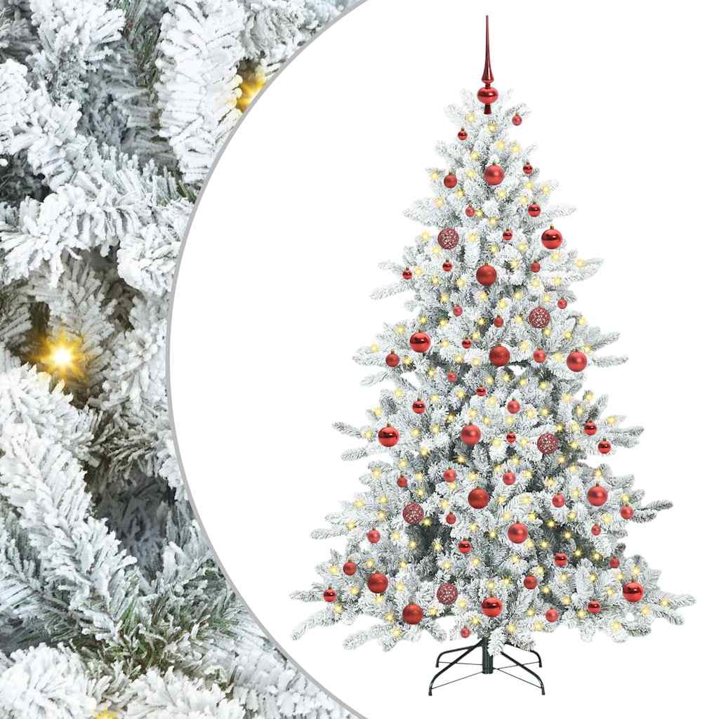 Vidaxl kunstmatige inklapbare kerstboom wit 180 cm pvc en staal