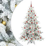 Vidaxl kunstmatige inklapbare kerstboom wit 180 cm pvc en staal
