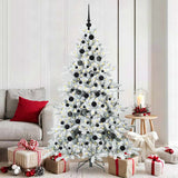 Vidaxl kunstmatige inklapbare kerstboom wit 180 cm pvc en staal