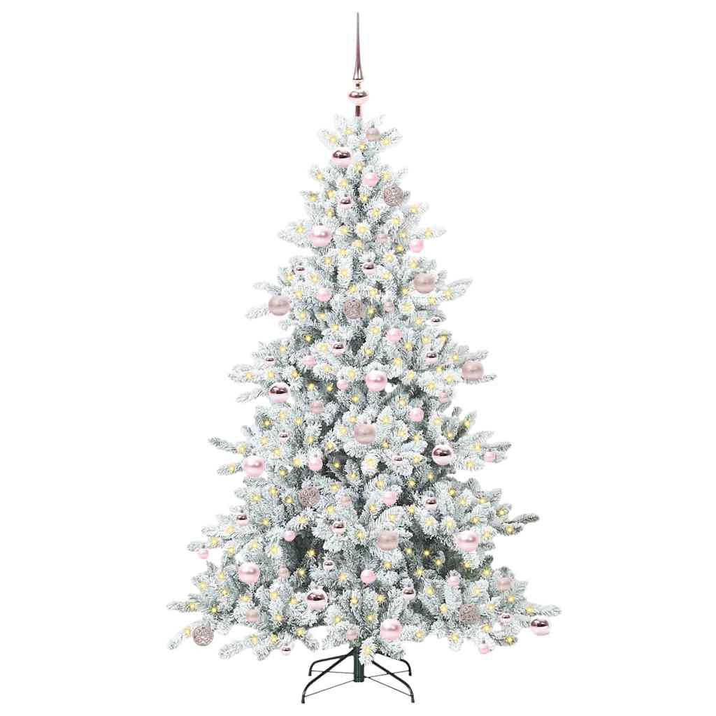 Vidaxl kunstmatige inklapbare kerstboom wit 180 cm pvc en staal