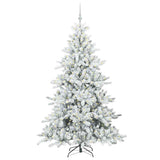Vidaxl kunstmatige inklapbare kerstboom wit 180 cm pvc en staal
