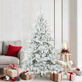 Vidaxl kunstmatige inklapbare kerstboom wit 180 cm pvc en staal