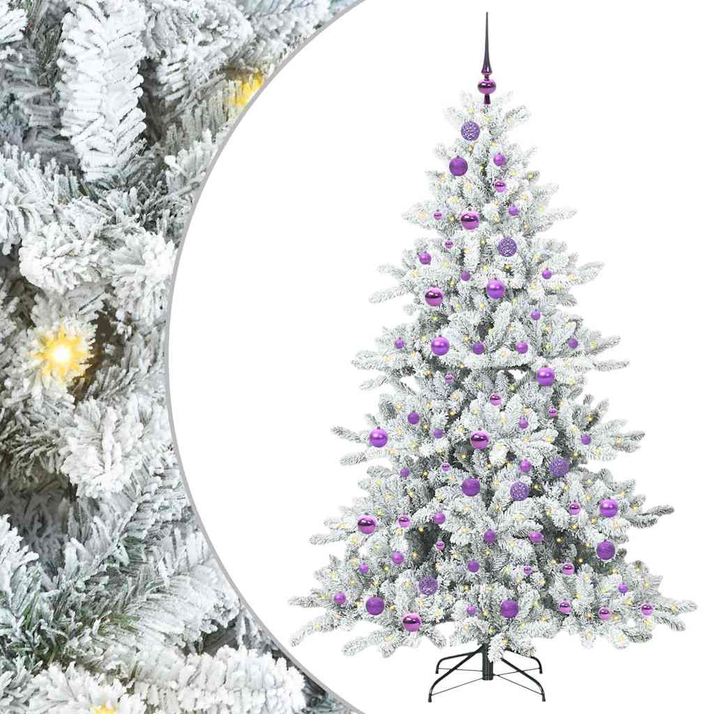 Vidaxl kunstmatige inklapbare kerstboom wit 180 cm pvc en staal