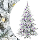 Vidaxl kunstmatige inklapbare kerstboom wit 180 cm pvc en staal