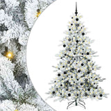 Vidaxl kunstmatige inklapbare kerstboom wit 210 cm pvc en staal