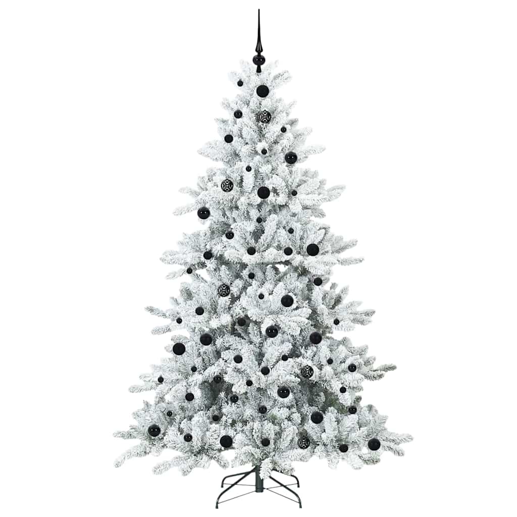 Vidaxl kunstmatige inklapbare kerstboom wit 210 cm pvc en staal