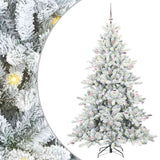 Vidaxl kunstmatige inklapbare kerstboom wit 210 cm pvc en staal