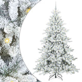Vidaxl kunstmatige inklapbare kerstboom wit 210 cm pvc en staal