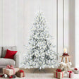 Vidaxl kunstmatige inklapbare kerstboom wit 210 cm pvc en staal