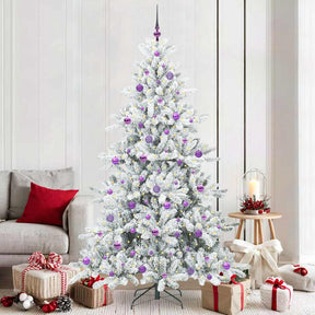 Vidaxl kunstmatige inklapbare kerstboom wit 210 cm pvc en staal