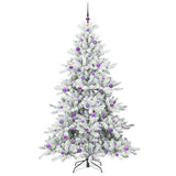 Vidaxl kunstmatige inklapbare kerstboom wit 210 cm pvc en staal