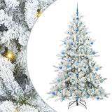 Vidaxl kunstmatige inklapbare kerstboom wit 210 cm pvc en staal
