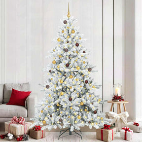 Vidaxl kunstmatige inklapbare kerstboom wit 240 cm pvc en staal