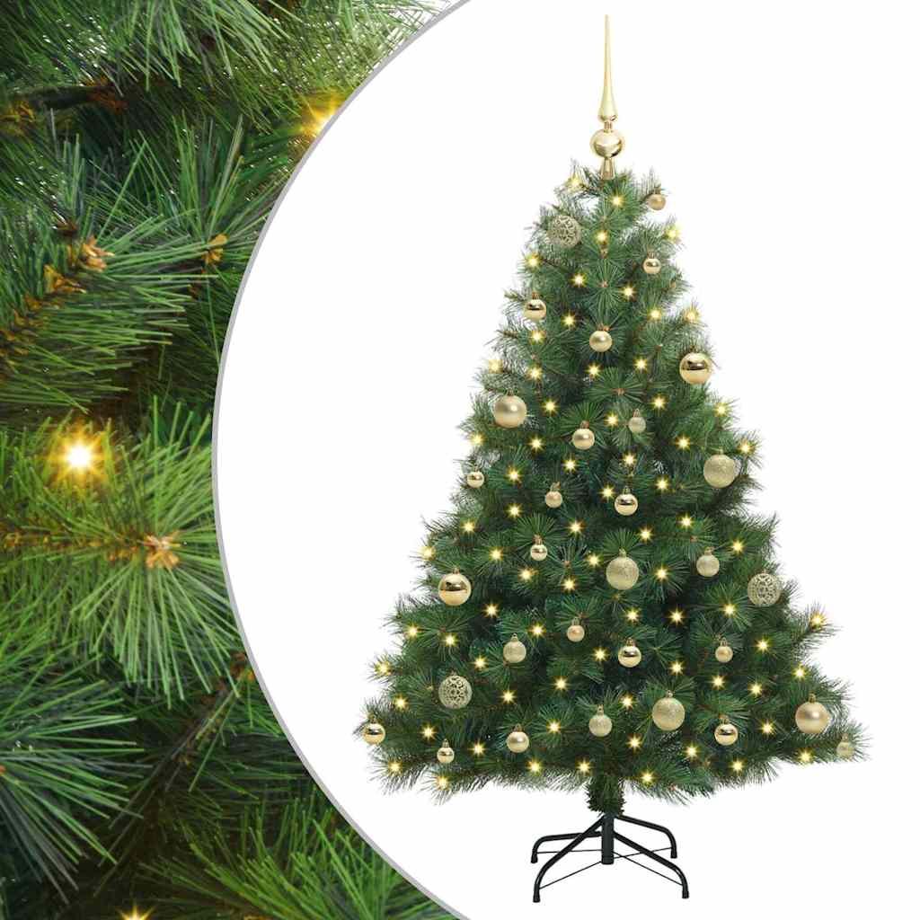 Vidaxl kunstkerstboom met 150 led met standaard groen 120 cm pe en pvc
