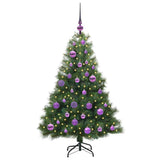 Vidaxl kunstkerstboom met 150 led met standaard groen 120 cm pe en pvc