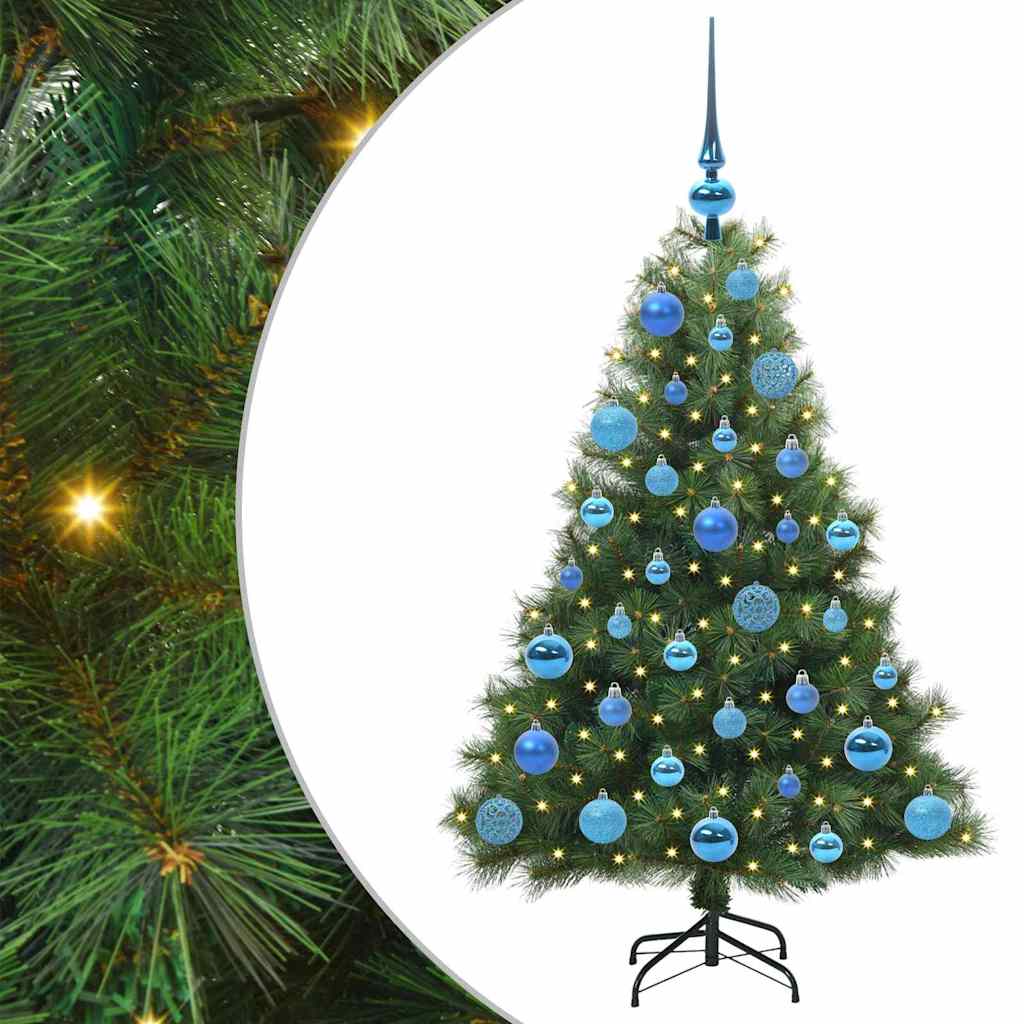 Vidaxl kunstkerstboom met 150 led met standaard groen 120 cm pe en pvc